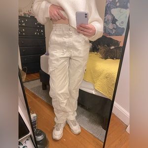URBAN OUTFITTERS BDG White Baggy Relaxed Cargo Skater Jeans Size 28